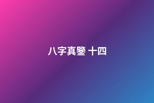 八字真鑒 十四